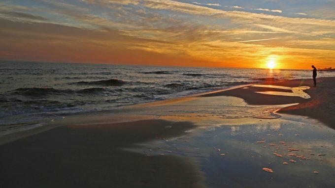 Sunset At Gulf Shores National Seashore Park Ranger John