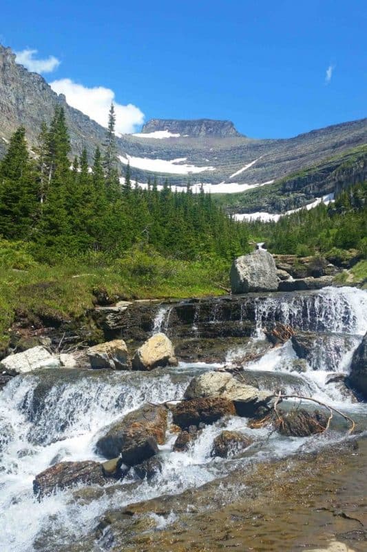 waterfall in Glacier National Park - Park Ranger John