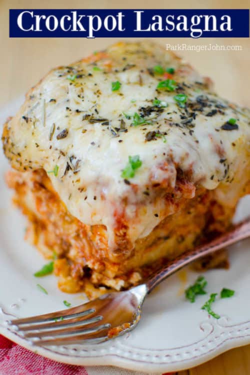 Easy Slow Cooker Crockpot Lasagna Recipe | Park Ranger John