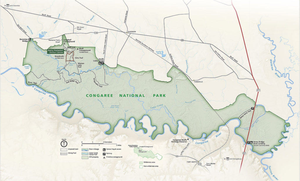 Congaree National Park Map