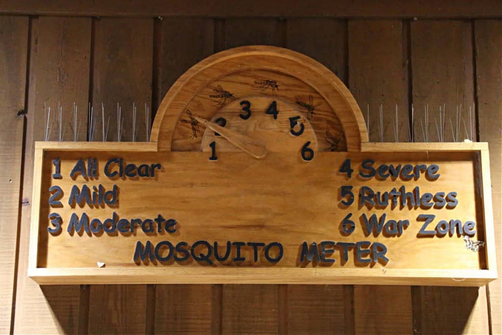 Mosquito Meter Sign at Congaree National Park