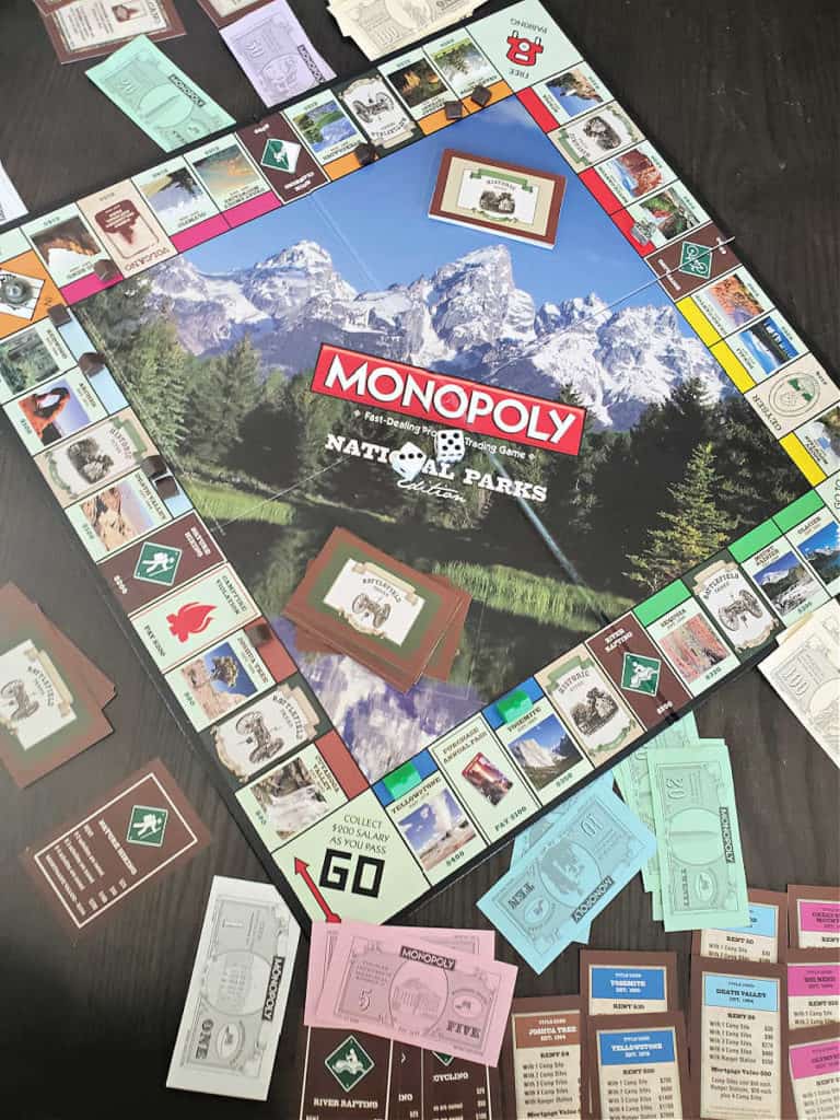 Playing Monopoly National Parks Edition