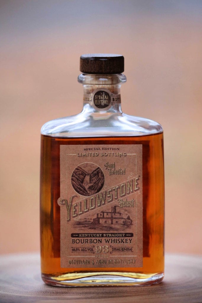 photo of a full Bottle of Yellowstone Bourbon