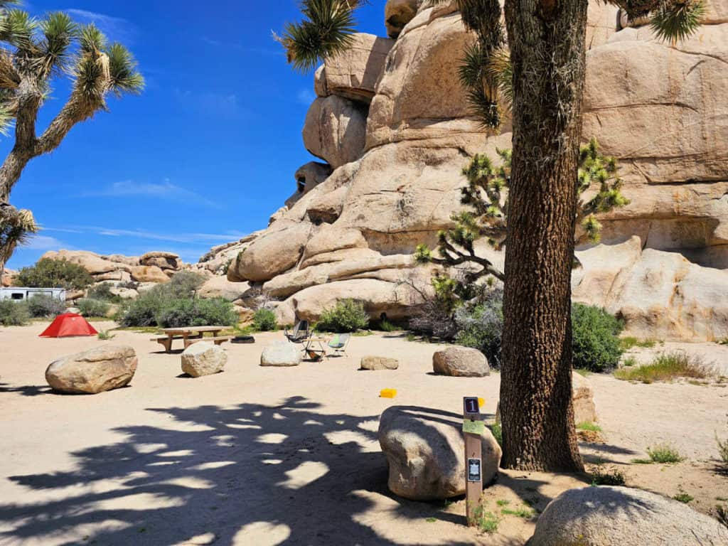 Campsite 1 Hidden Valley Campground Joshua Tree National Park