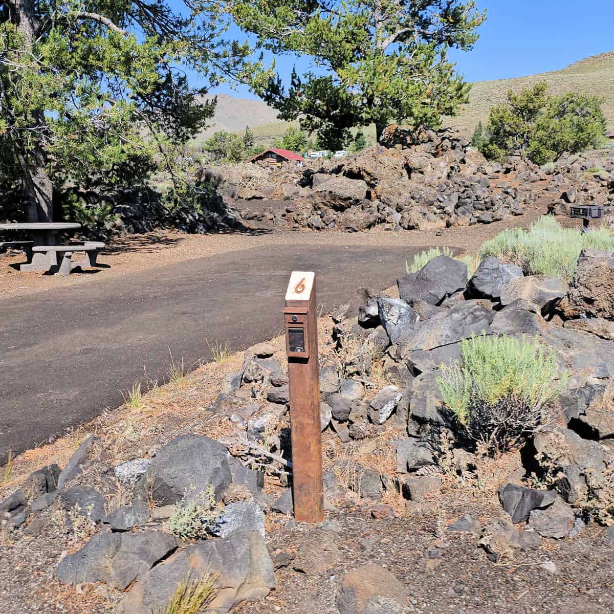 Campsite 6 Lava Flow Campground at Craters of the Moon National Monument and Preserve Idaho