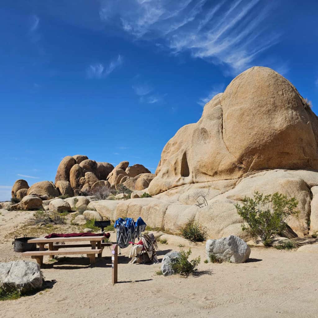 Campsite 7 White Tank Campground in Joshua Tree National Park