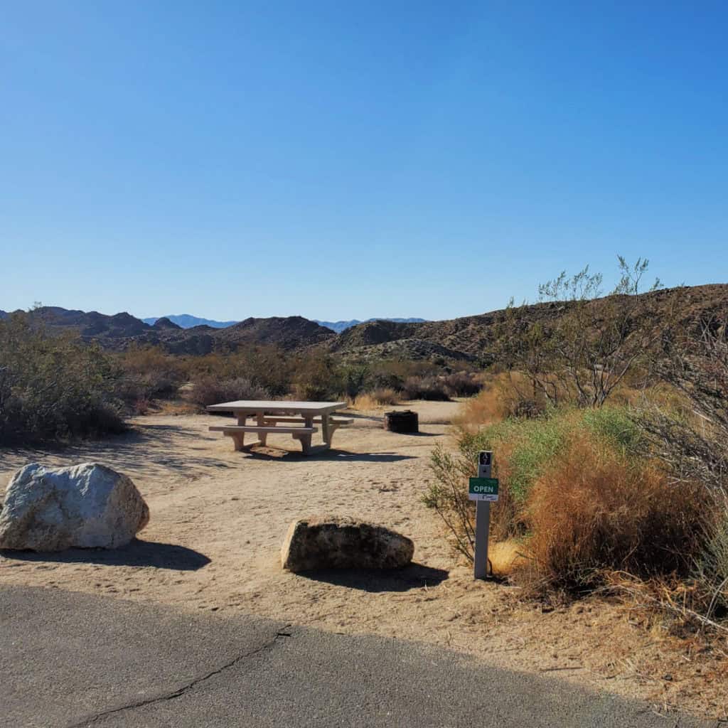 Campsite A7 Cottonwood Campground Joshuua Tree National Park