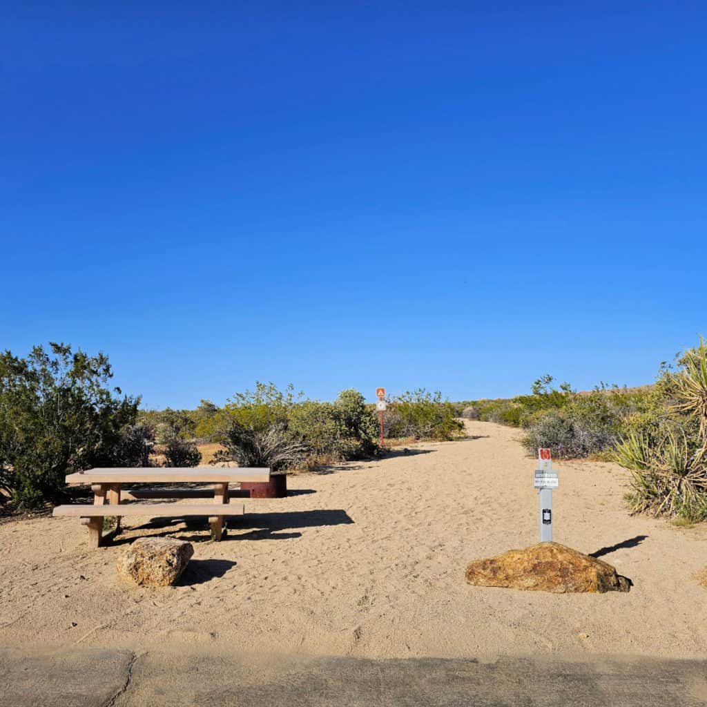 Campsite B17 Cottonwood Campground Joshuua Tree National Park