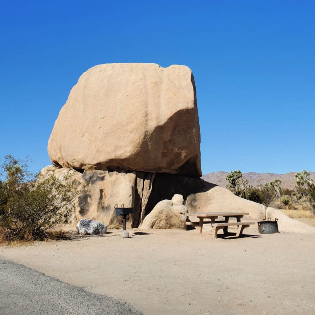 Campsite in Belle Campground Joshua Tree National Park