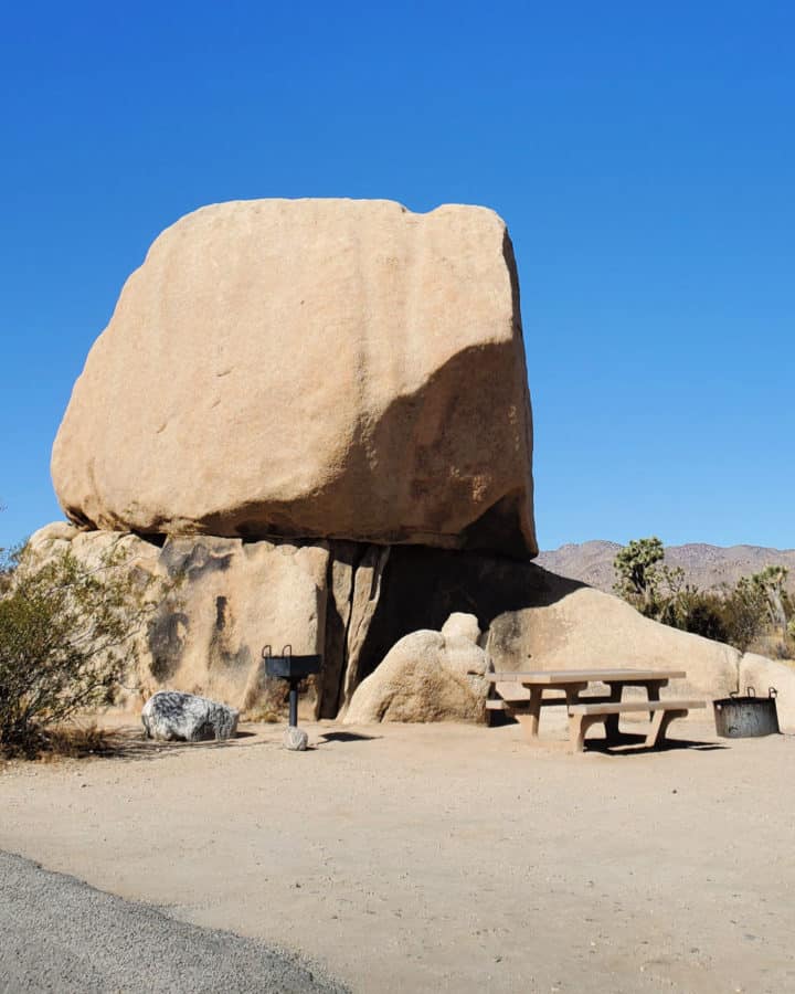 Campsite in Belle Campground Joshua Tree National Park