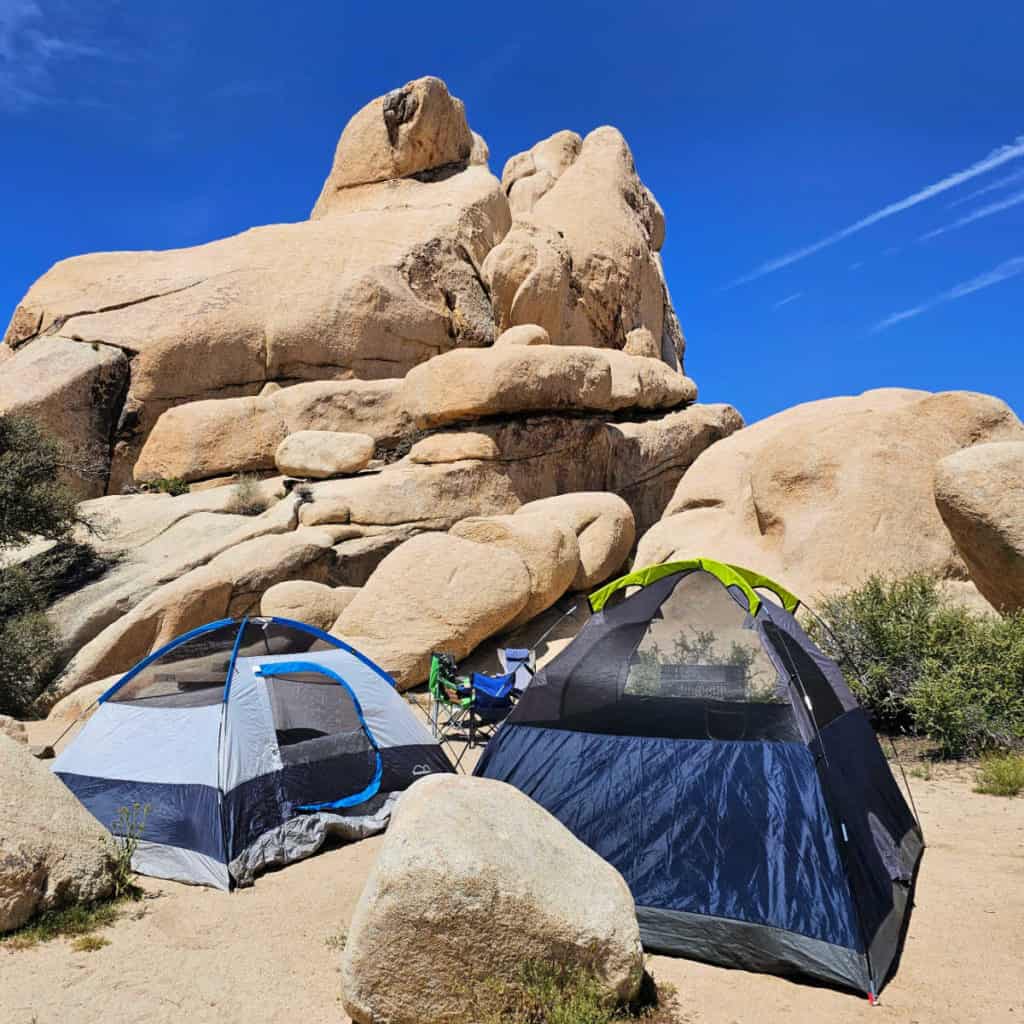 Campsite in Hidden Valley Campground Joshua Tree National Park