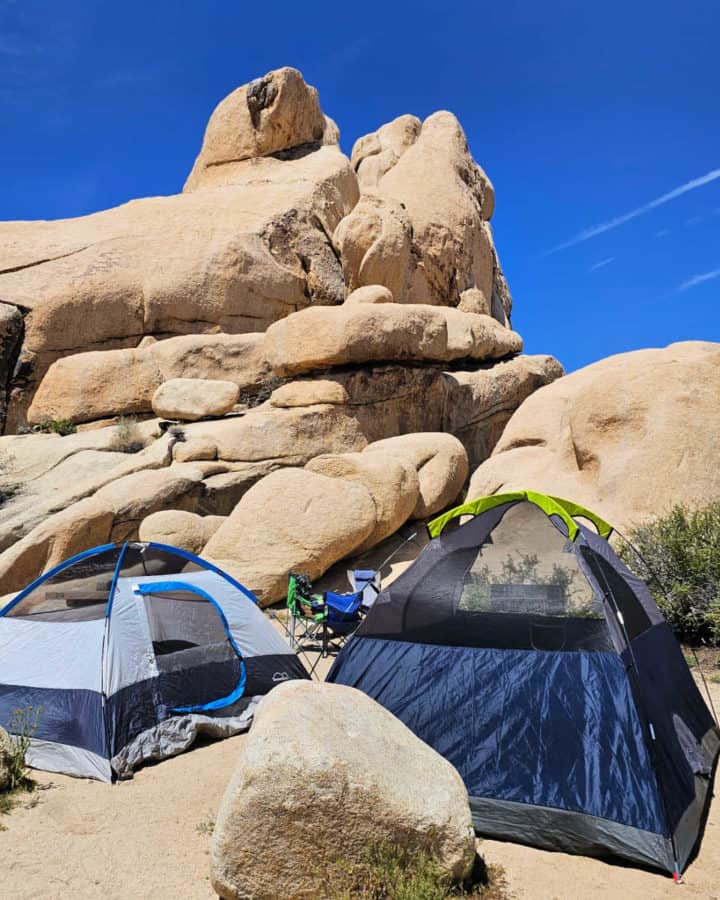 Campsite in Hidden Valley Campground Joshua Tree National Park