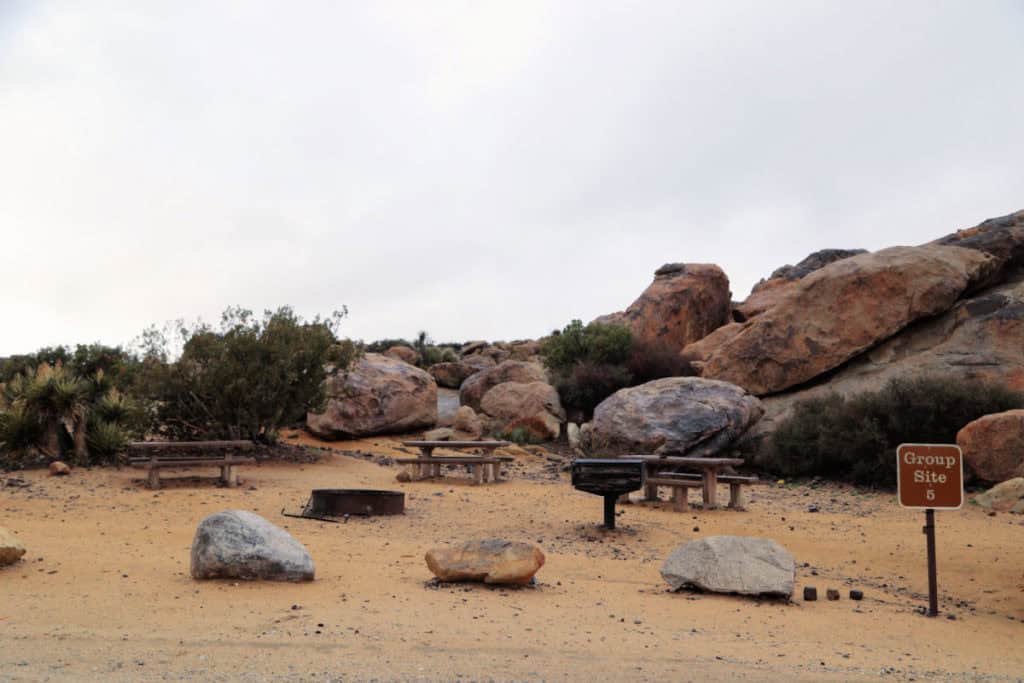 Group Site 5 Sheep Pass Campground Joshua Tree National Park