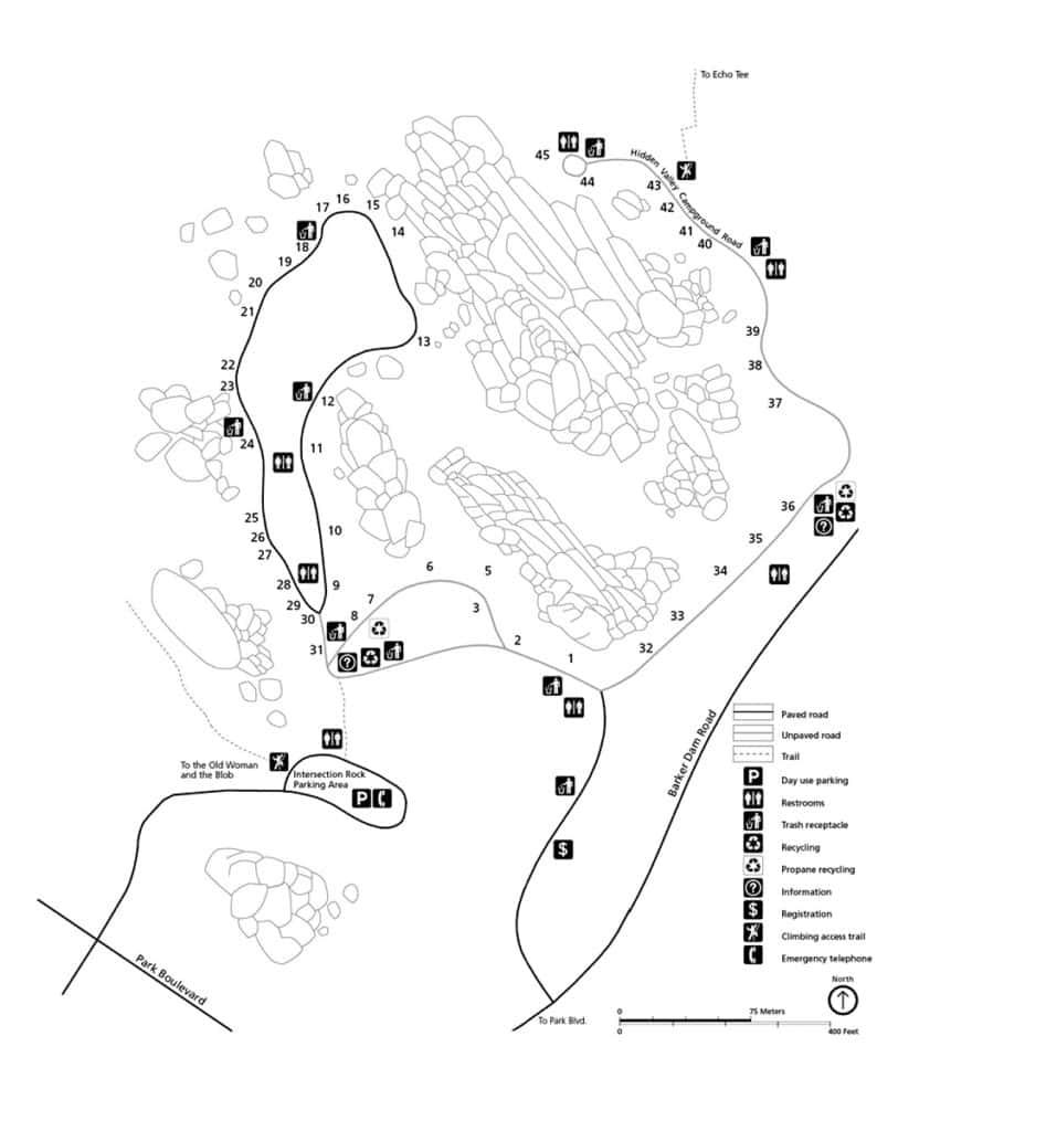 Hidden Valley Campground Map Joshua Tree National Park