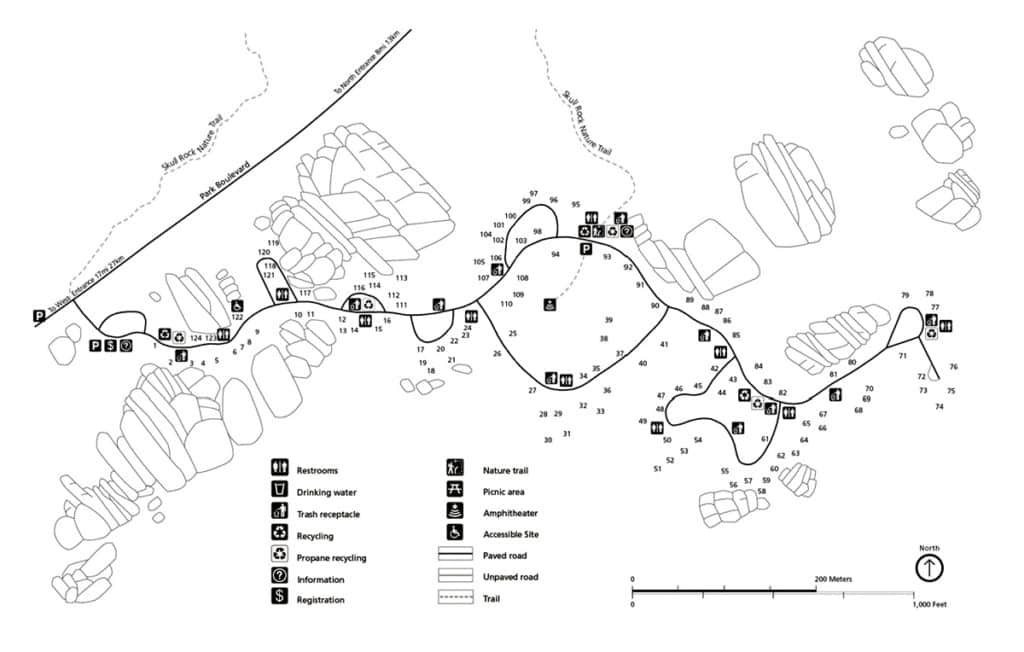 Jumbo Rocks Campground Map Joshua Tree National Park