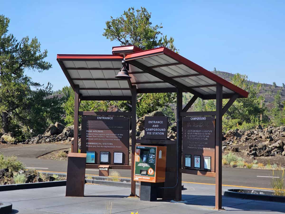 Lava Flow Campground Fee Station at Craters of the Moon National Monument and Preserve