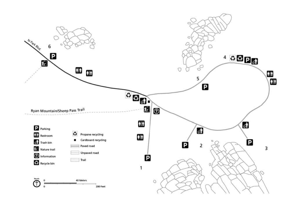 Sheep Pass Campground Map Joshua Tree National Park