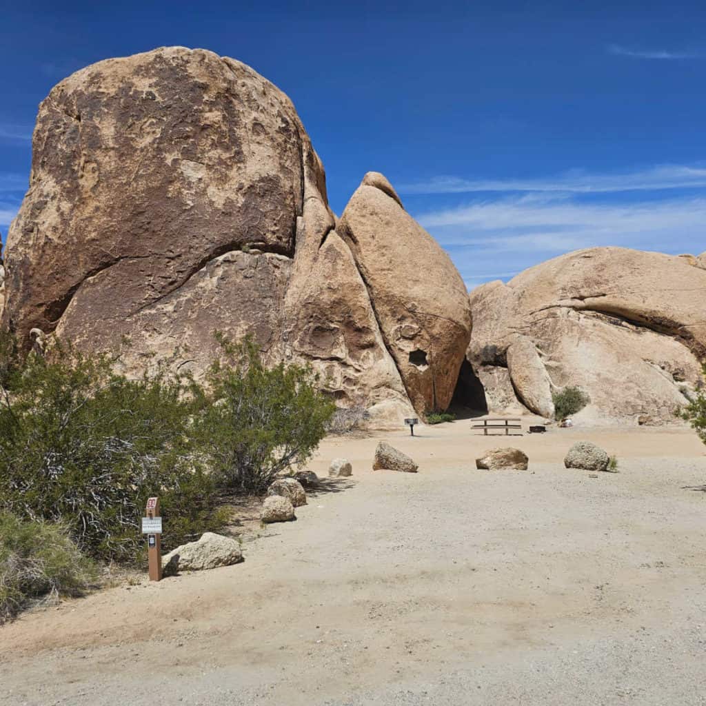 campsite 31 Indian Cove Campground Joshua Tree National Park