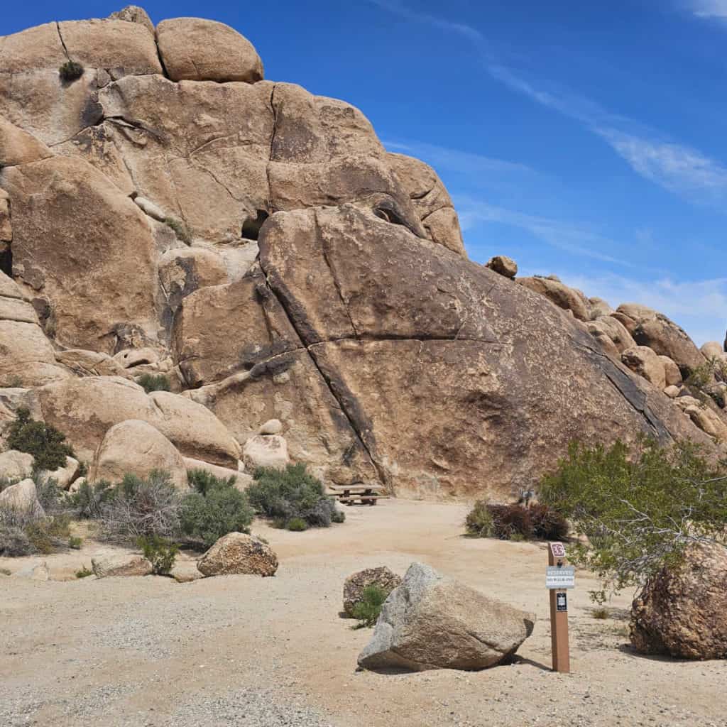 campsite 33 Indian Cove Campground Joshua Tree National Park