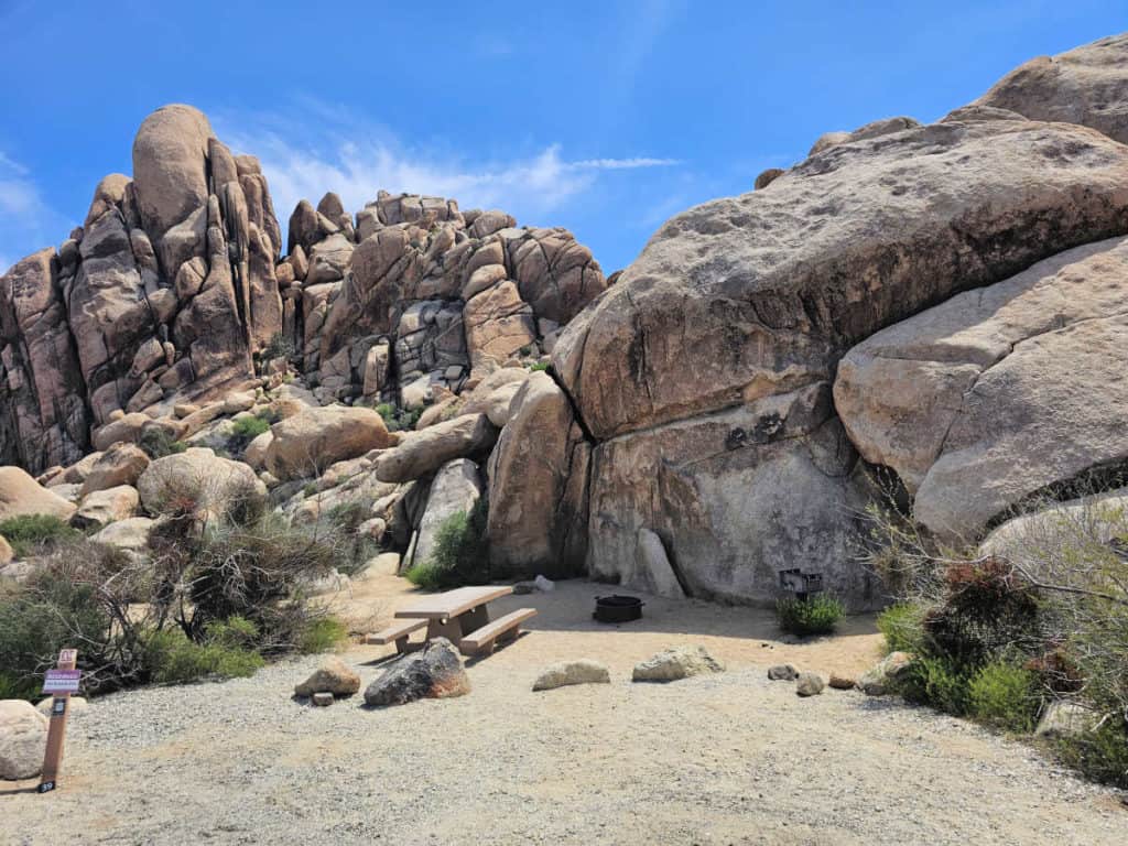 campsite 39 Indian Cove Campground Joshua Tree National Park