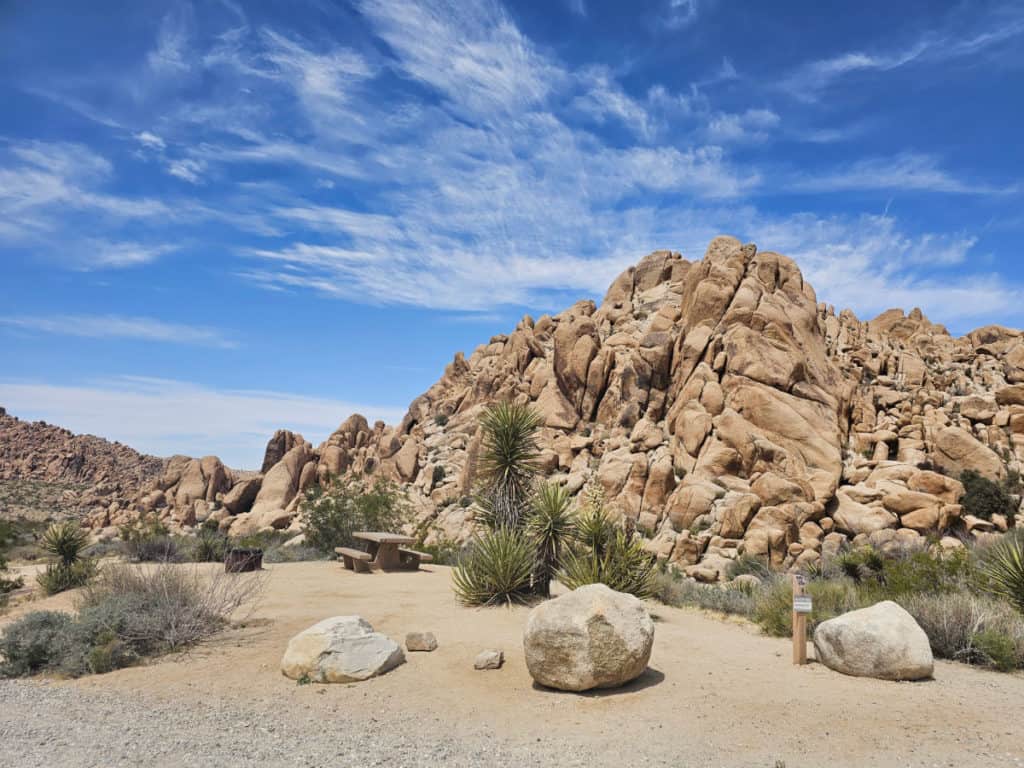 campsite 89 Indian Cove Campground Joshua Tree National Park