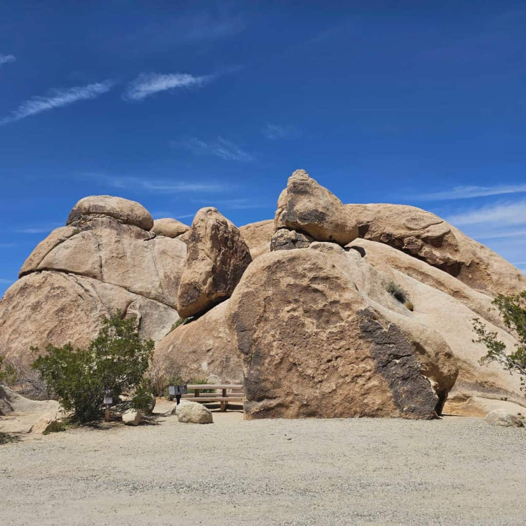 campsite in Indian Cove Campground Joshua Tree National Park