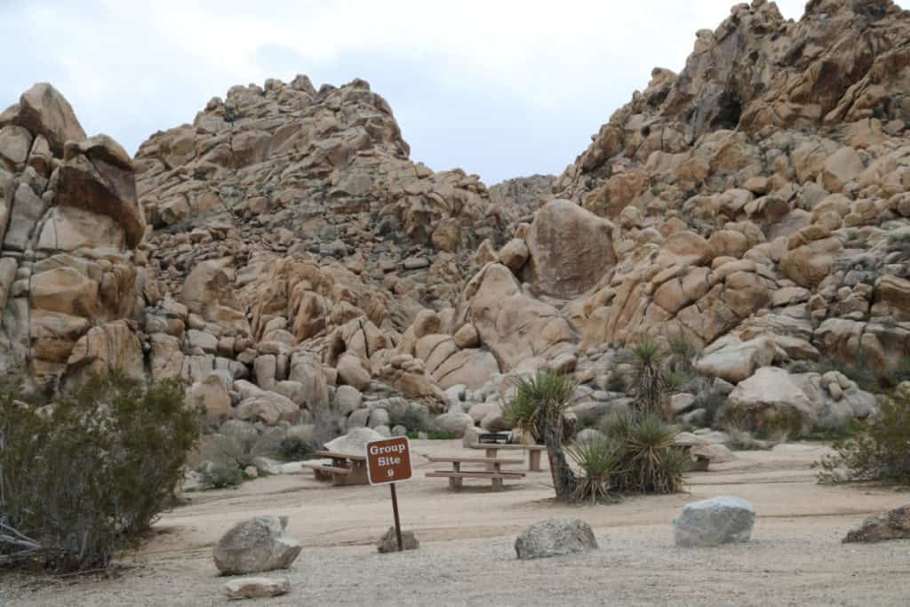 group site 9 Indian Cove Campground Joshua Tree National Park