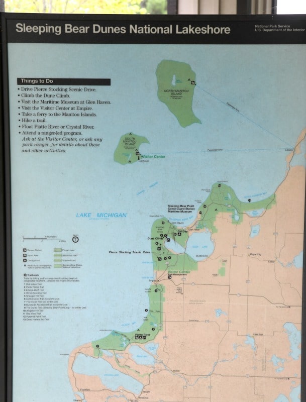 Sleeping Bear Dunes Park Map