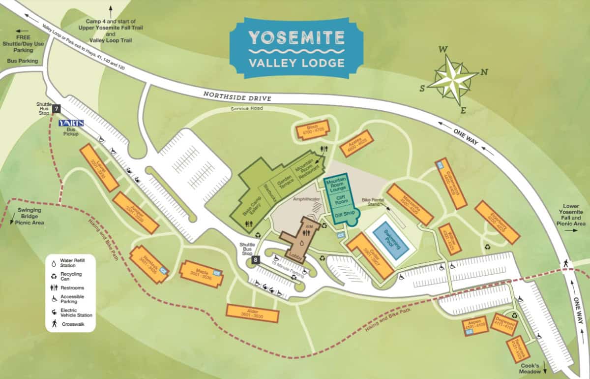 Yosemite Valley Lodge Map