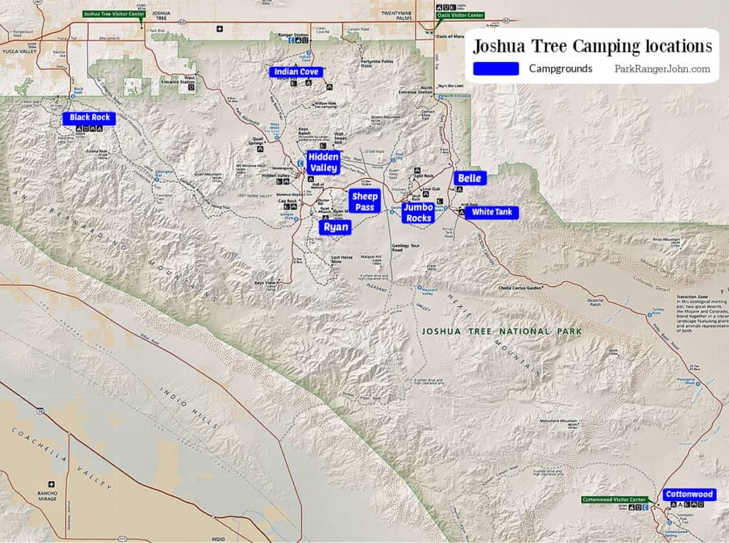 Joshua Tree National Park Campground Map