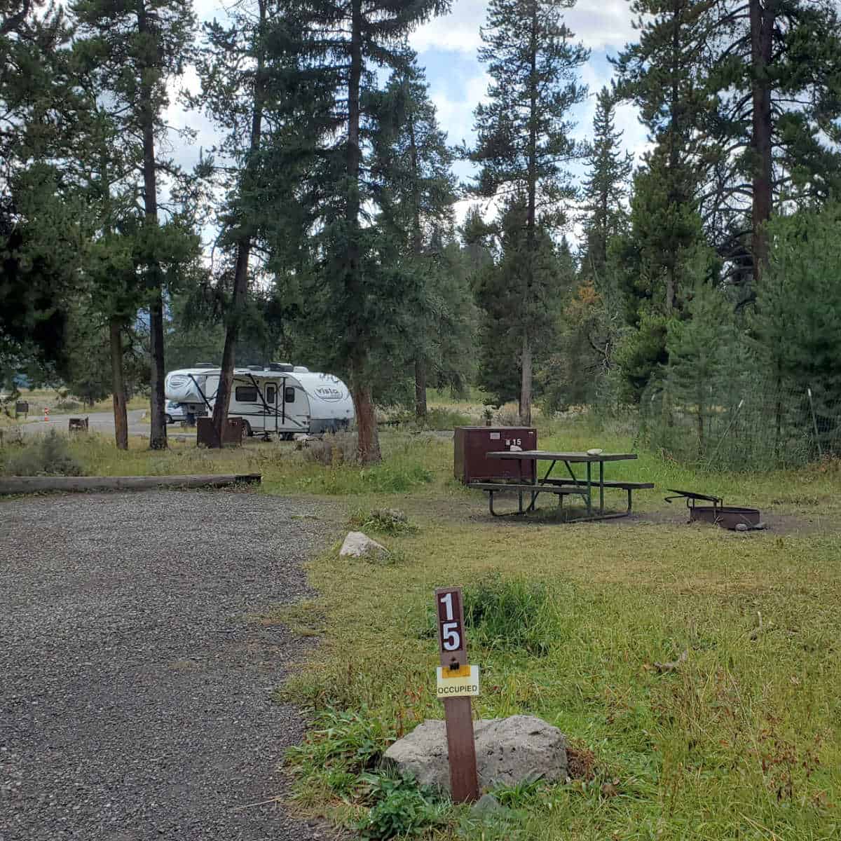 Campsite 15 Pebble Creek Campground Yellowstone National Park