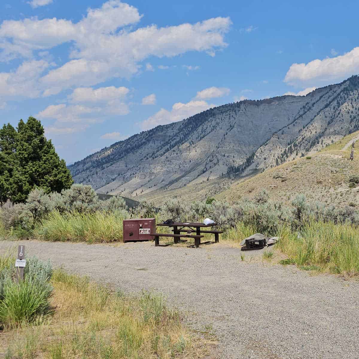 Campsite 16 Mammoth Campground Yellowstone National Park