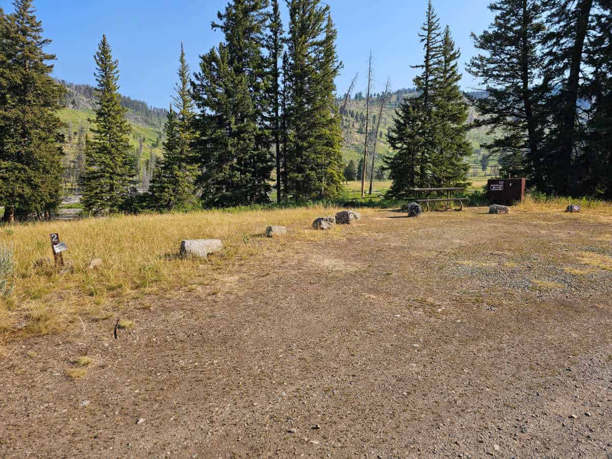 Campsite 2 Slough Creek Campground Yellowstone National Park