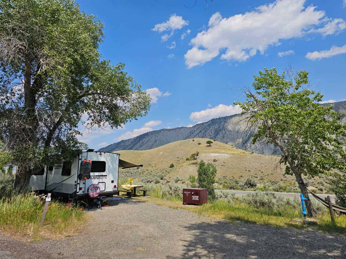 Campsite 8 Mammoth Campground Yellowstone National Park