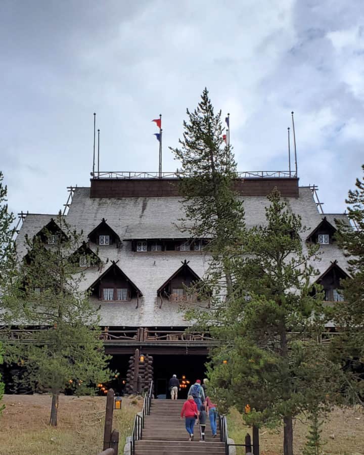 Entrance to the Old Faithful Inn at Yellowstone Naational Park