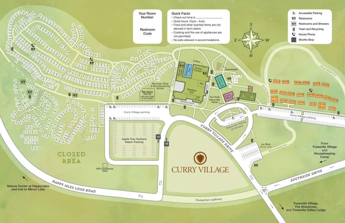 Curry Village Map Yosemite National Park