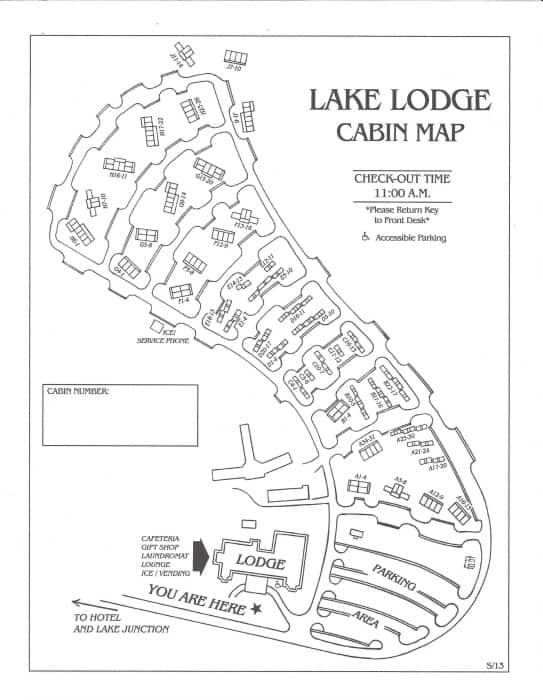 Yellowstone Lake Lodge Map