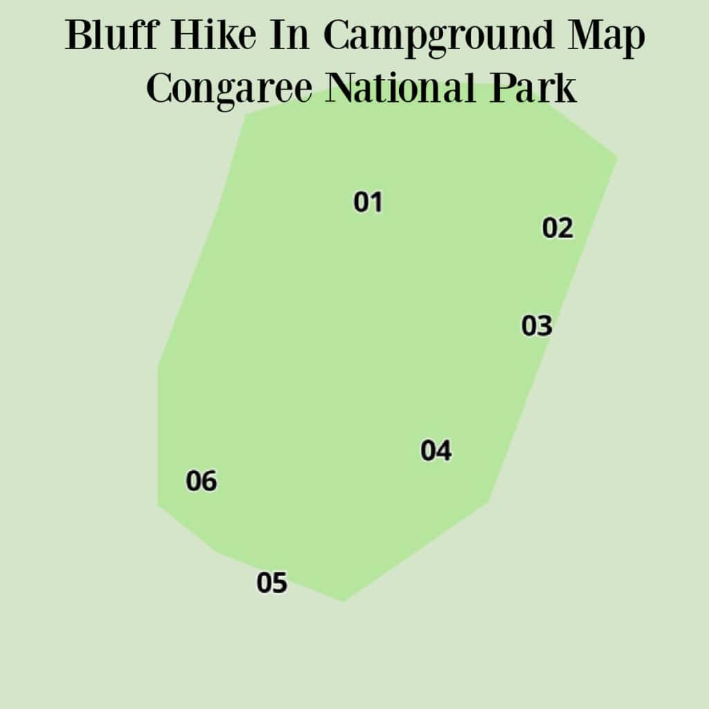 Bluff Hike In Campground Map Congaree National Park South Carolina