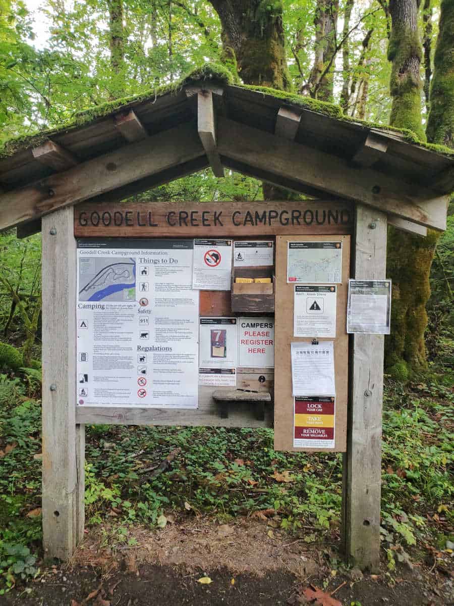 Goodell Creek Campground Bulletin Board North Cascades National Park