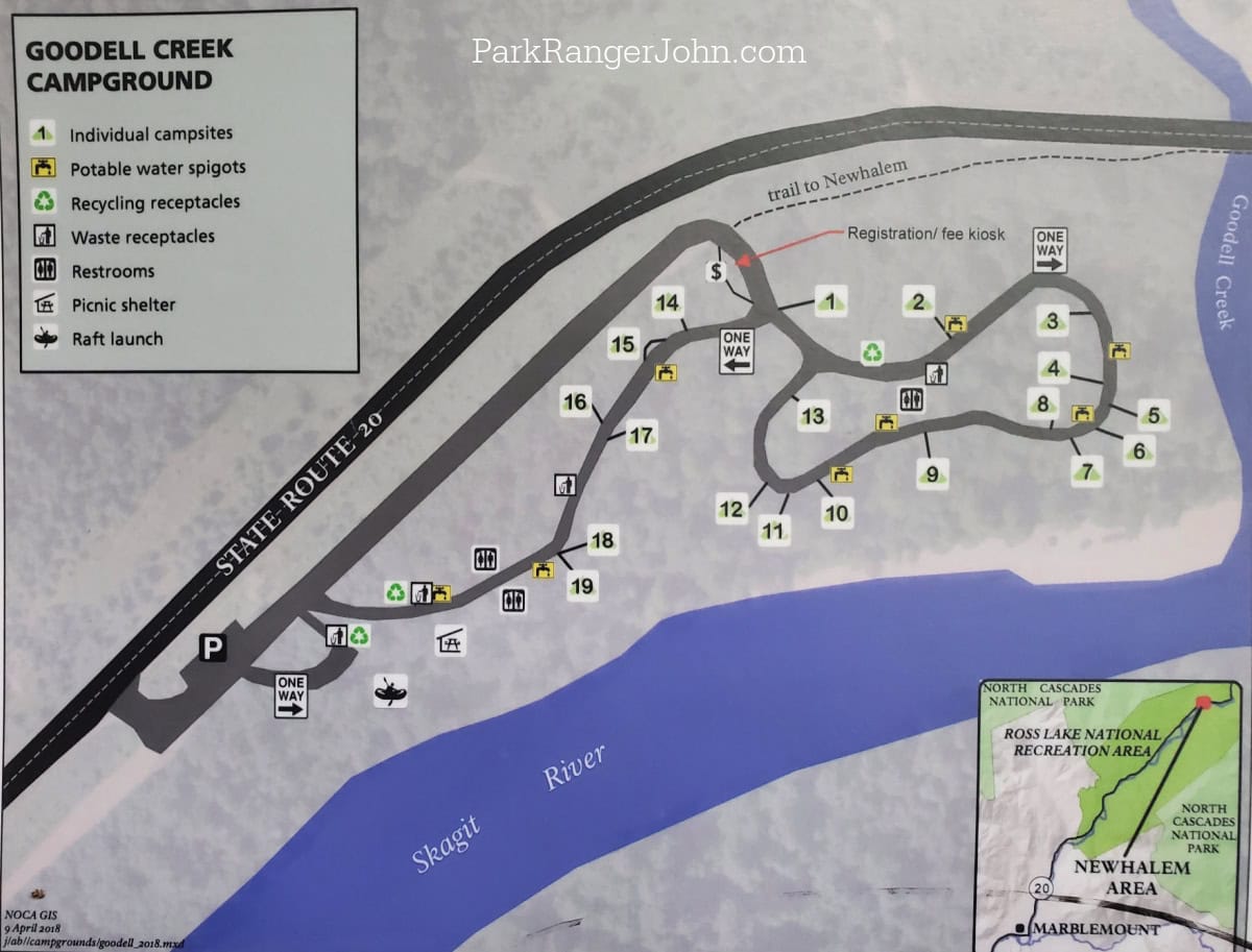 Goodell Creek Campground Map