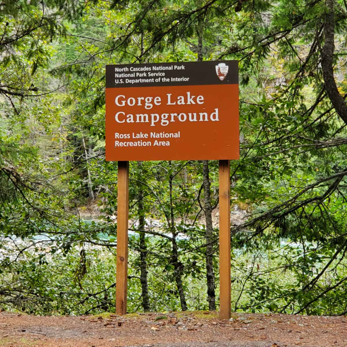 Gorge Lake Campground Sign North Cascades National Park