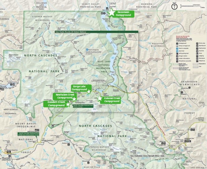 North Cascades National Park Campground Map