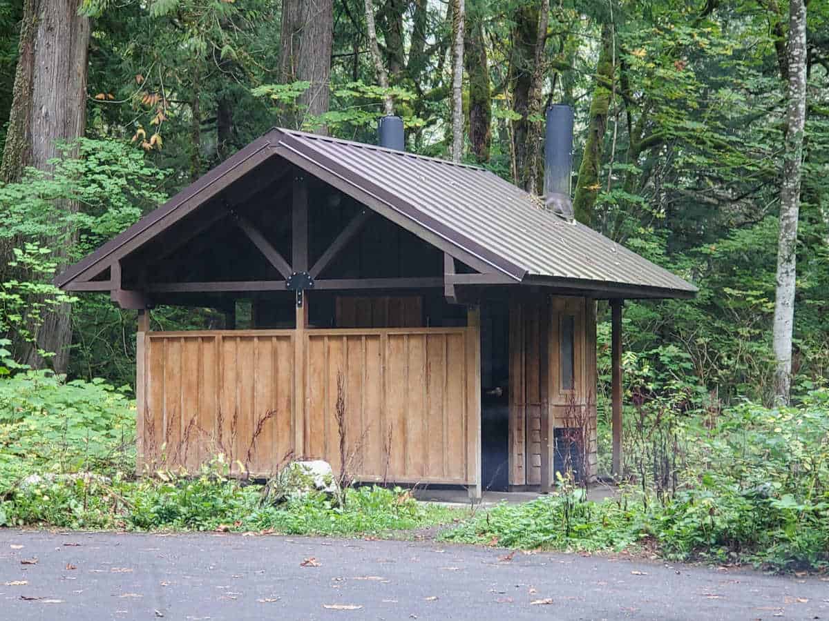 Vault Toilets in Goodell Creek Campground