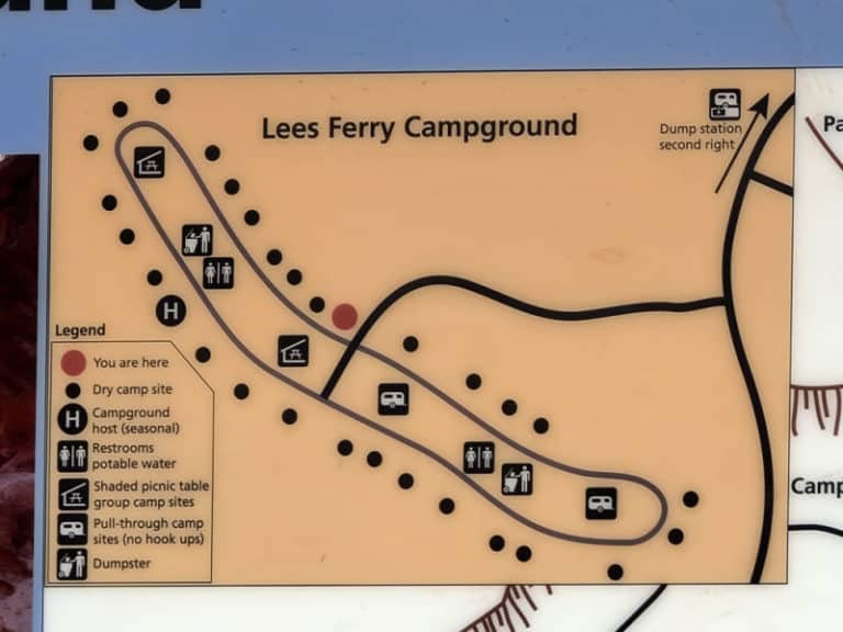 Lees Ferry Campground Glen Canyon NRA Park Ranger John   Lees Ferry Campground Map 768x576 