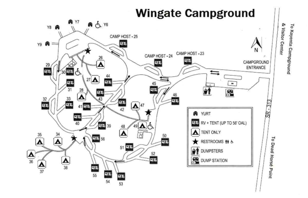 Wingate Campground Map