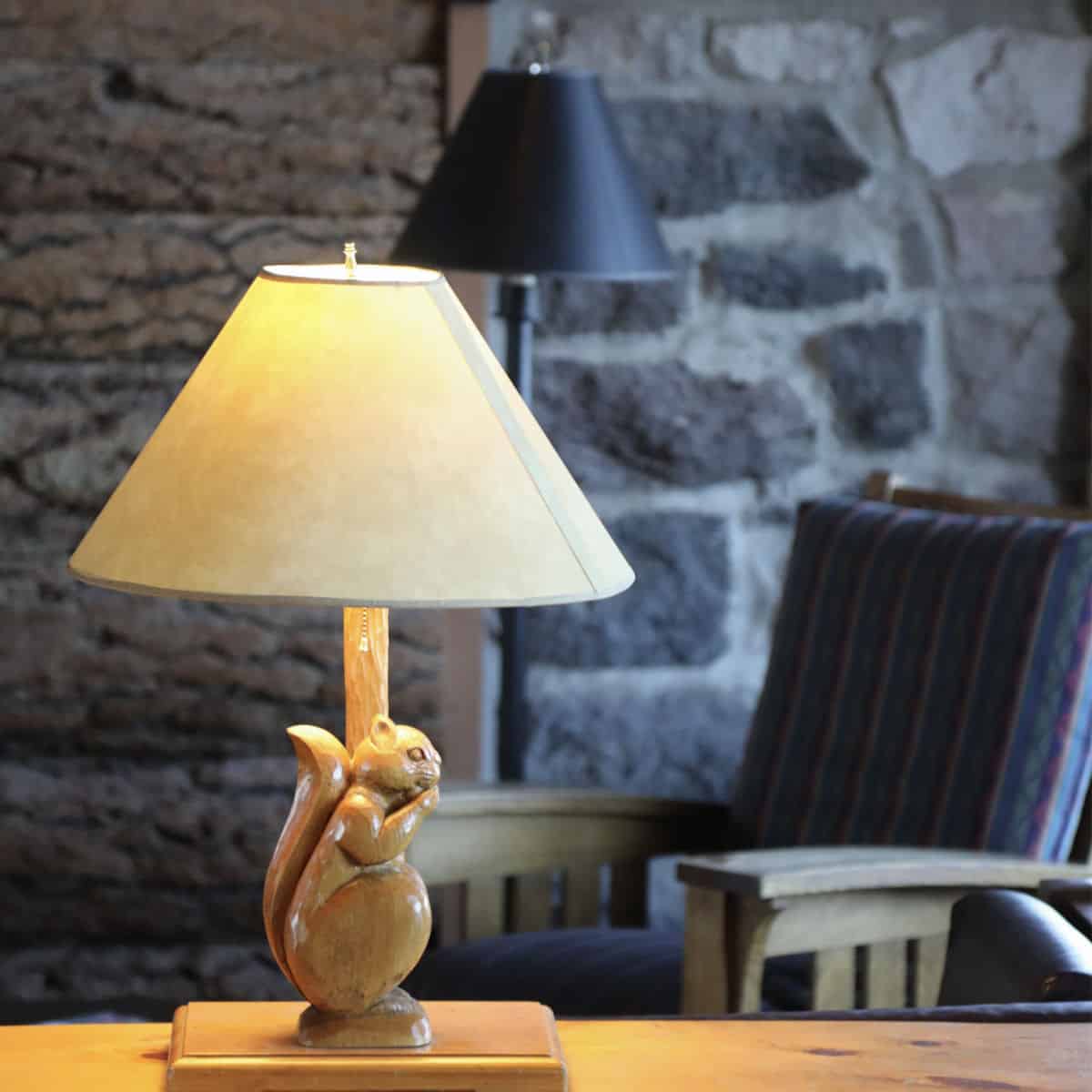 Lamp in the Crater Lake Lodge at Crater Lake National Park in Oregon