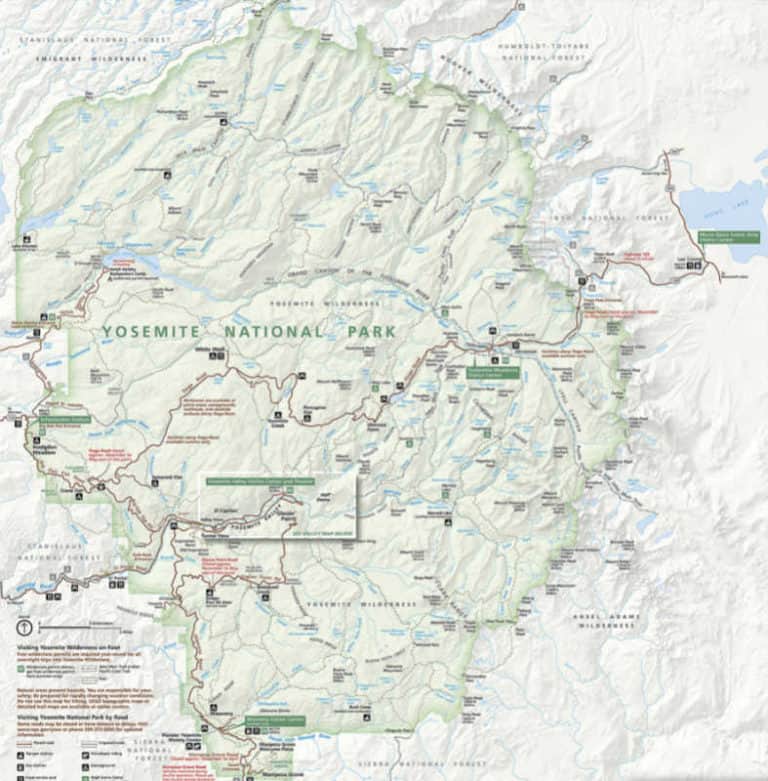 Yosemite National Park Map 768x781 