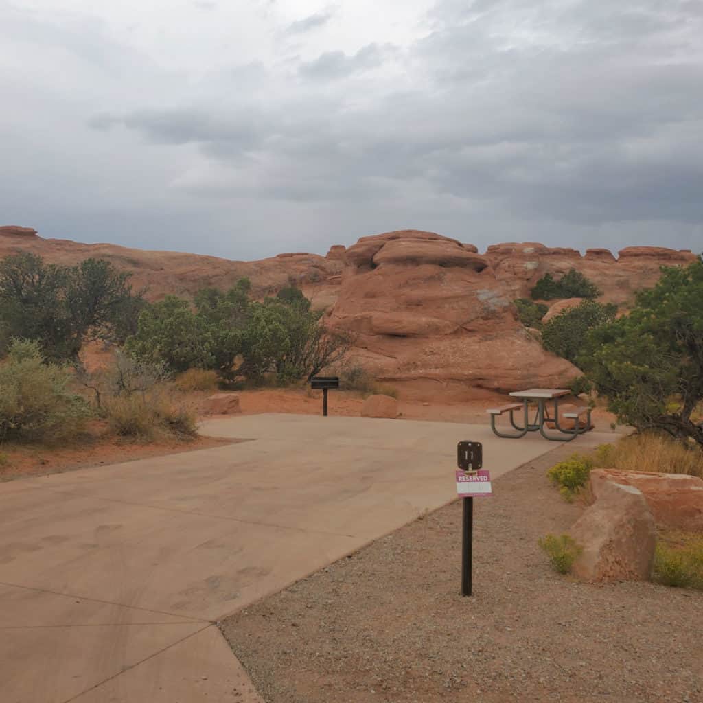 Campsite 11 Devils Garden Campground Arches National Park