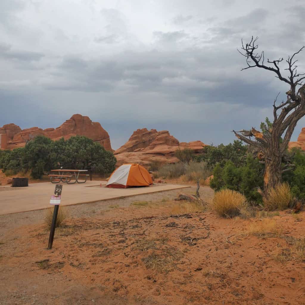 Campsite 22 Devils Garden Campground Arches National Park