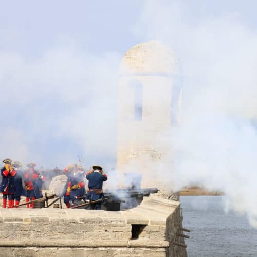 Firing the Cannon at Castillo De San Marcos National Monment